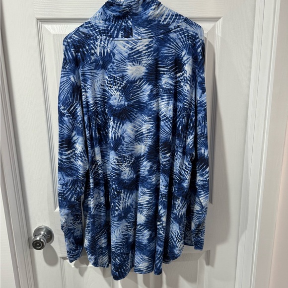 Lands' End Indigo Tie-Dye Long Sleeve Shirt   Size 2X - Picture 5 of 6